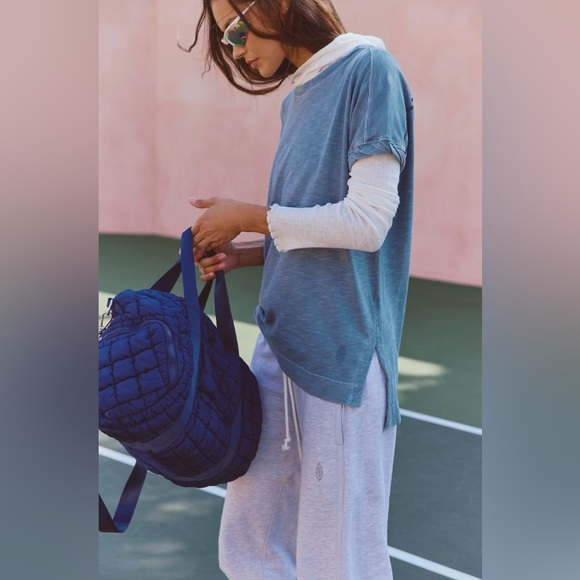 Free People Movement ~ Nomadic Tee ~ NWT 
Medium ~ Blue Indigo - Picture 5 of 7